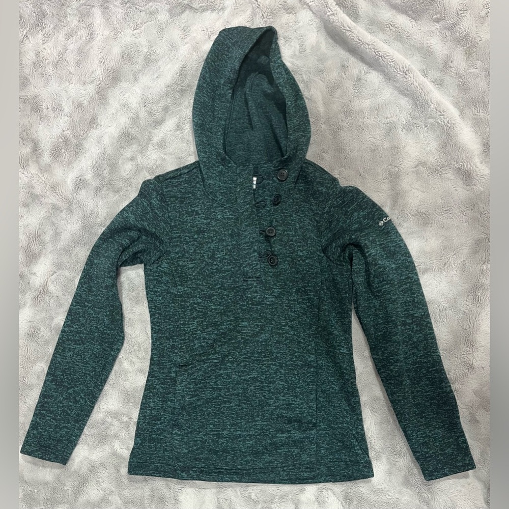 Columbia Teal Green Hooded Sweatshirt
